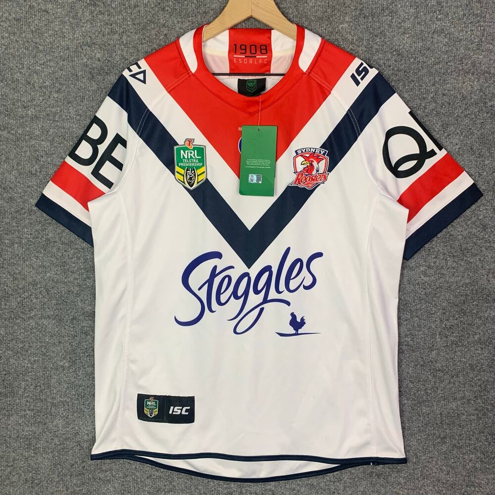 NEW SYDNEY ROOSTERS HOME RUGBY SHIRT 2017 JERSEY NRL AUSTRALIA‎ TRIKOT LARGE